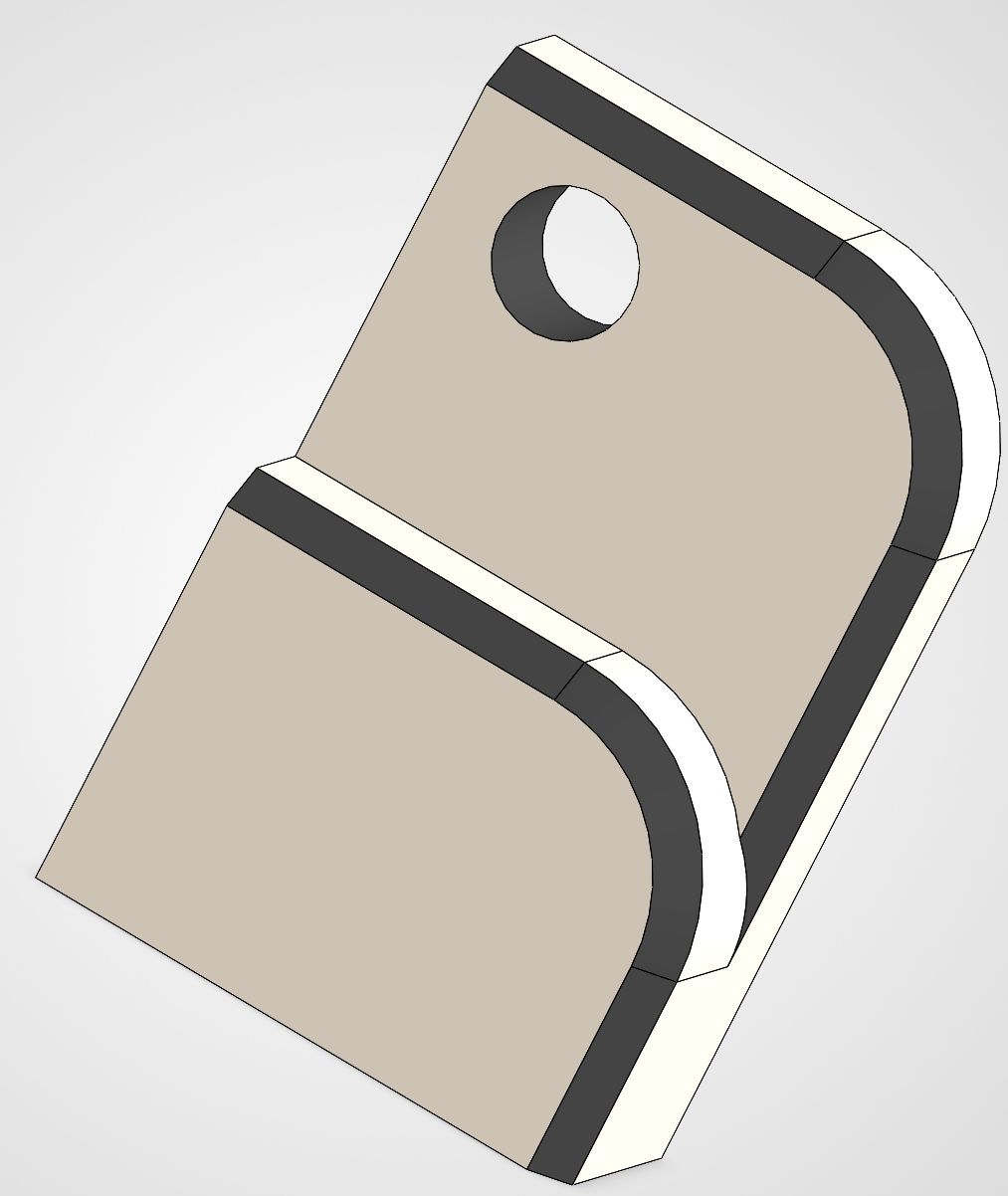 Base bracket boss extrude with through hole