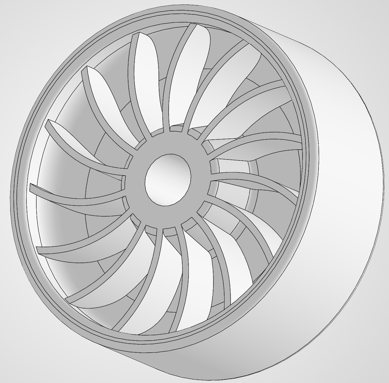 Spoke/Fins added to the model