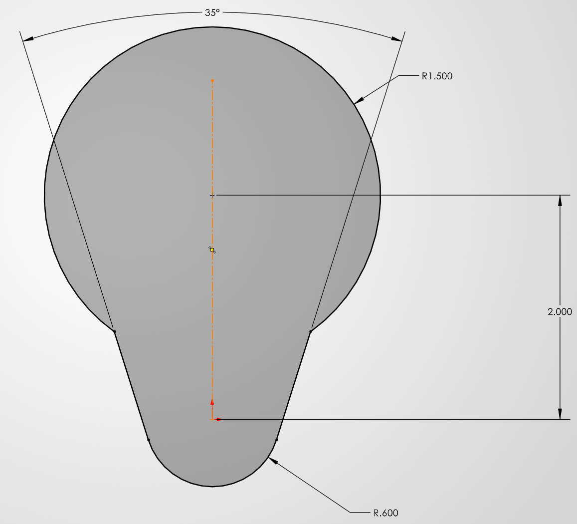 Base sketch profile built from print dimensions