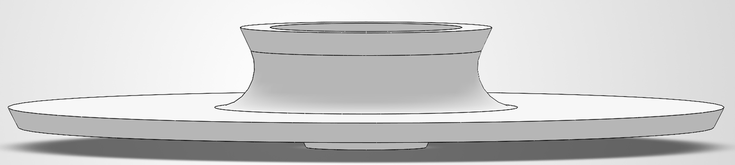 Finished revolved flanged bushing model